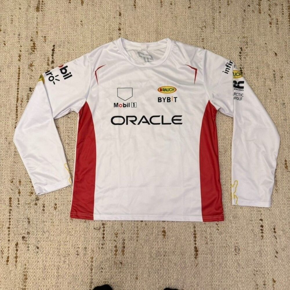 RARE Oracle Racing F1 Red Bull Long Sleeve Team Jersey Shirt Verstappen Honda